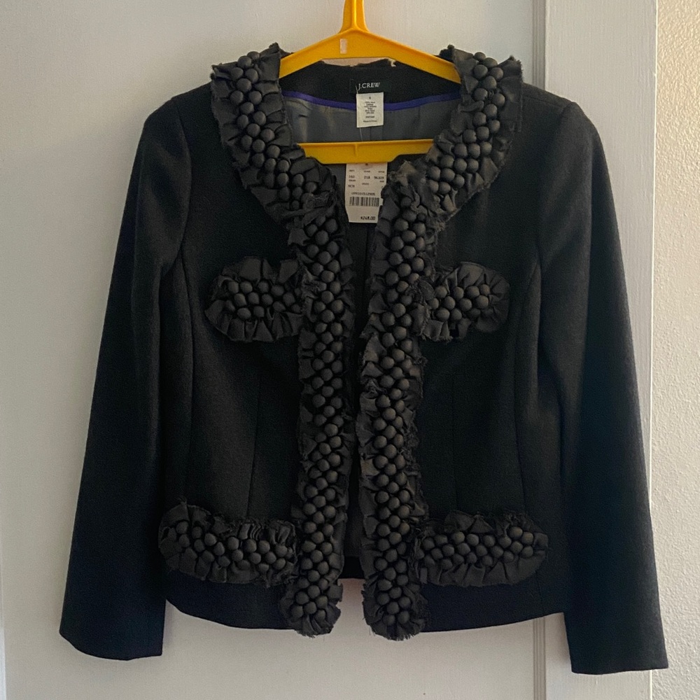 J. Crew gray lady jacket with Textured Accents